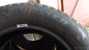 Prodám levně 4ks. málo jeté zimní pneu 195/60 r15