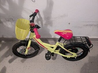 12" dětské kolo LEADER FOX Busby Girl žlutozelené