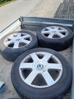 ALU ráfky R16 5x112 včetně letních pneu 205/55 R16
