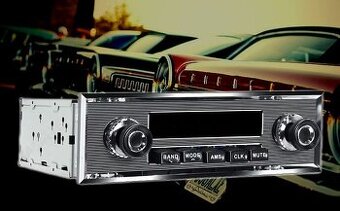 Veteránské retro autorádio NOVÉ, BT+USB MP3+RDS
