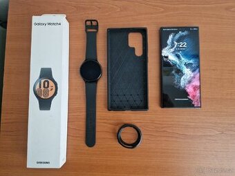 Prodám Samsung S22 Ultra 8/128 GB + hodinky GW4
