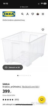 Plastove krabice Ikea 130 l, 78x56x43 - 1