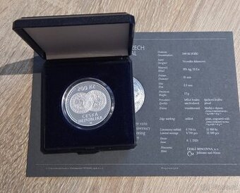 200. výročí zahájení ražby jáchymovských tolarů 2020 Proof