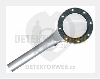 Lupa podsvícen 10 LED, nová kvalitní hhiník baterie 2x AA