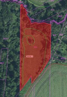 Pozemek u Trnobran, okr. Ltm, přes 7.800 m2 za 250.000 Kč. - 1