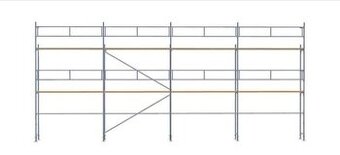 Fasádní lešení Layher.