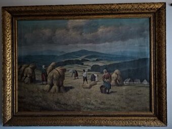 Obraz olejomalba, signováno, rozměry 117x86 cm