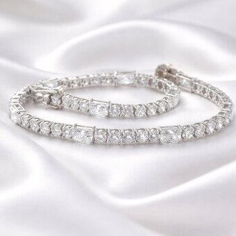 Luxusní 14k náramek s lab. diamanty 6,06ct - certifikát IGI