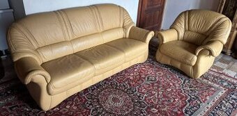 Kožená sedací souprava 3+1,5837