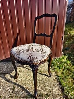 Krásná starožitná pérová židle Biedermaier_k renovaci