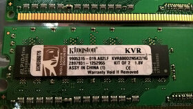 Paměti RAM Kingston DDR2 2GB