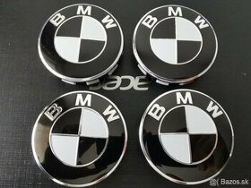 Středové krytky BMW 68mm černo bílé