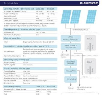 Fotovoltaický ohřev vody Solar Kerberos 320.B 2kW
