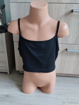 Dívčí černý crop top