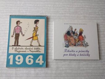 Kalendář r.1964 Neprakta, leporelo M. Kvěchová