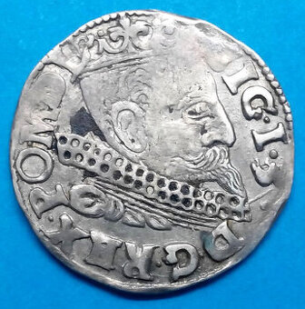 Stříbrná mince r. 1598 Zikmund III. Vasa