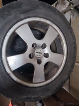 Prodám ALU disky Enzo+pneu Nexen M+S,60% 215/65/16R