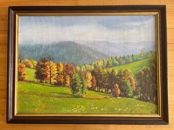 Obraz Podzim, olej na desce 60x80