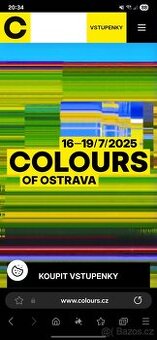 Prodám 2 lístky colours of Ostrava