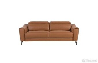 Kožená pohovka – jako nová, moderní design, 203 cm –pod 5000