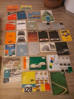 Prospekty Fiat a Lancia 70. a 80. leta historické