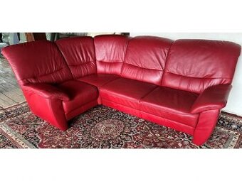Luxusní rohová kožená sedací souprava,2987