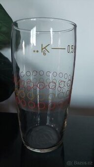 straý.socialistickí ,retro, skleněný pohárek, půllitr