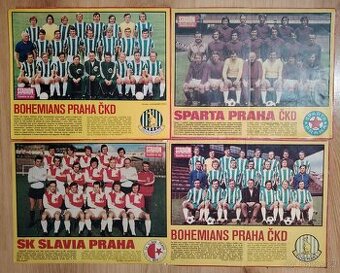 Stadion - Sparta, Slavia, Bohemians - 70te roky