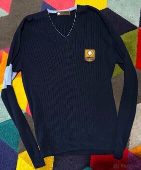 STRELLSON- PÁNSKÝ ELEGANTNÍ SLIM BAVLNĚNÝ KRÁSNÝ SVETR m (m-