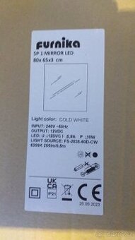 zrcadlo 80x65 cm s led páskem