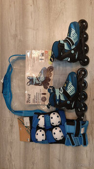 Dětské in-line brusle vel.33-37 + chrániče