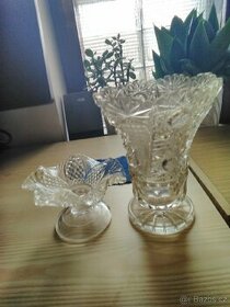 Prodám 2 vázy -brousene sklo