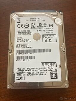 HDD Toshiba SATA 750 GB