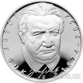 Pamětní stříbrná mince 200,- ČNB 2024 Josef Suk BK či PROOF