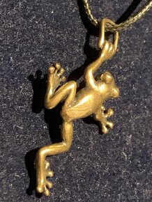 krásná bronzová rosnička ,... 4 x3 cm - 1
