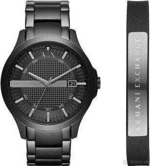 Pánské hodinky Armani Exchange Hampton černé + náramek