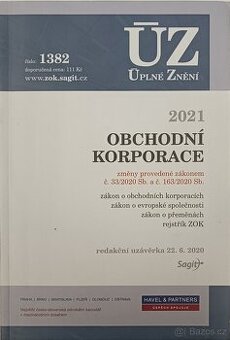 ÚZ - Obchodní korporace 2021, číslo 1382 (Sagit)