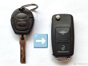 Klíč Škoda Octavia 1. Fabia 1. Vw Polo Golf Bora Seat Leon.