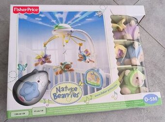 Fisher Price Kolotoč nad postýlku motýlci + dálkové ovládání