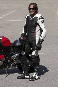BMW Double R-Pánská kožená moto kombinéza, jednodílná