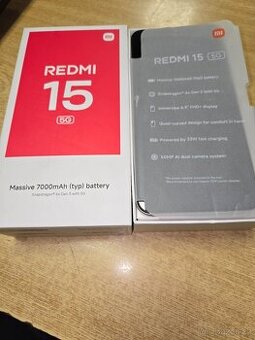 Prodám Redmi 15 5G 8GB RAM/256 GB v záruce