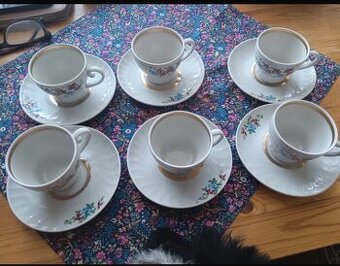 Sada 6ks šalků a 6ks podšálků