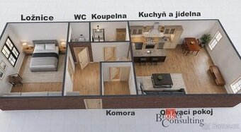 Prodej, byty/2+kk, 66.8 m2, Na Viktorce, Žižkov, 13000 Praha