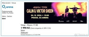 Calin & Viktor Sheen – O2 arena 4.12. – 1× stání