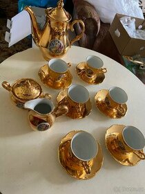 Zlatý porcelánový servis Tři grácie