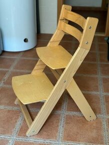 Dětská rostoucí (polohovací) židle dřevěná