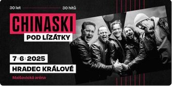 3 lístky - Chinaski pod lízátky - Hradec Králové 7.6.2025