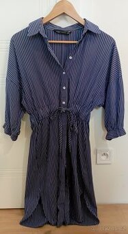 👗 ZARA šaty XS – modré s proužky – jako nové – 449 Kč
