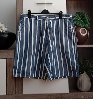 Zara pánské šortky vel. L/XL bavlna + len