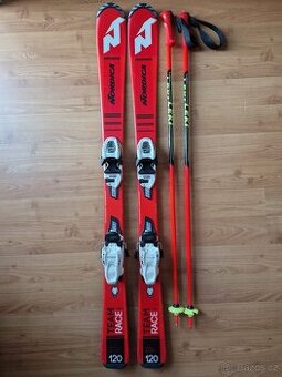 Lyže + vázání + hůlky Nordica vel. 120